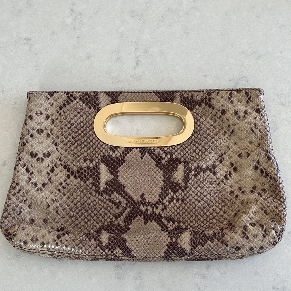 Michael Kors Python Clutch - Picture 2 of 7